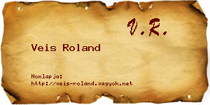 Veis Roland névjegykártya